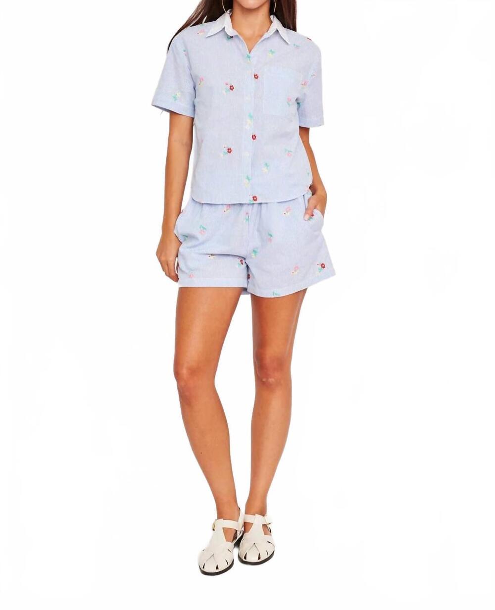NEW DRA LOS ANGELES benson short in blue stripe